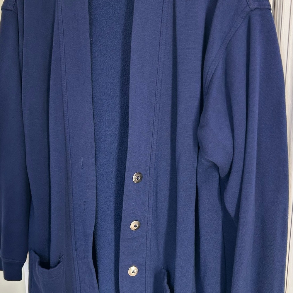 Basic Editions Navy Cardigan Size Med